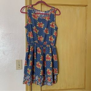 Matilda Jane 435 Top of the Class Rayon Sundress Polka Dot Floral layered skirt